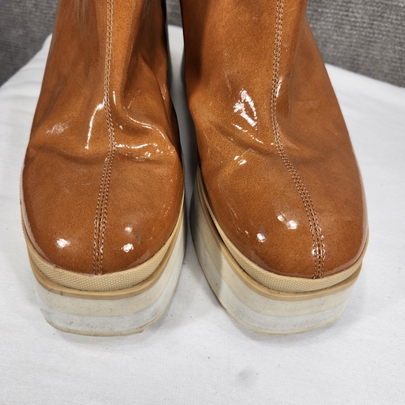 Naked Feet Caramel Platform Mules 8 - Picture 5 of 8